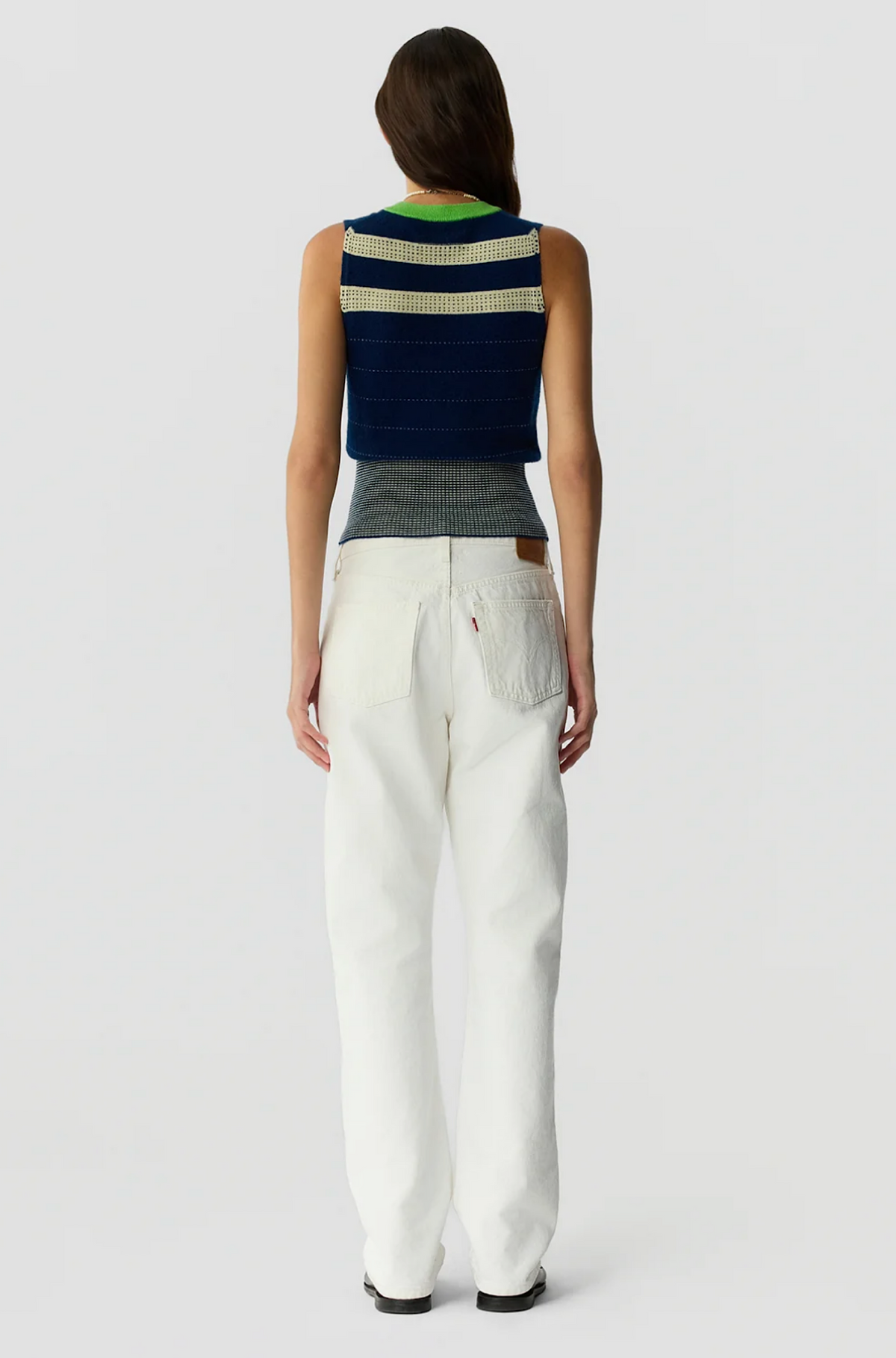 Collegiate Stripe Vest Navy Combo