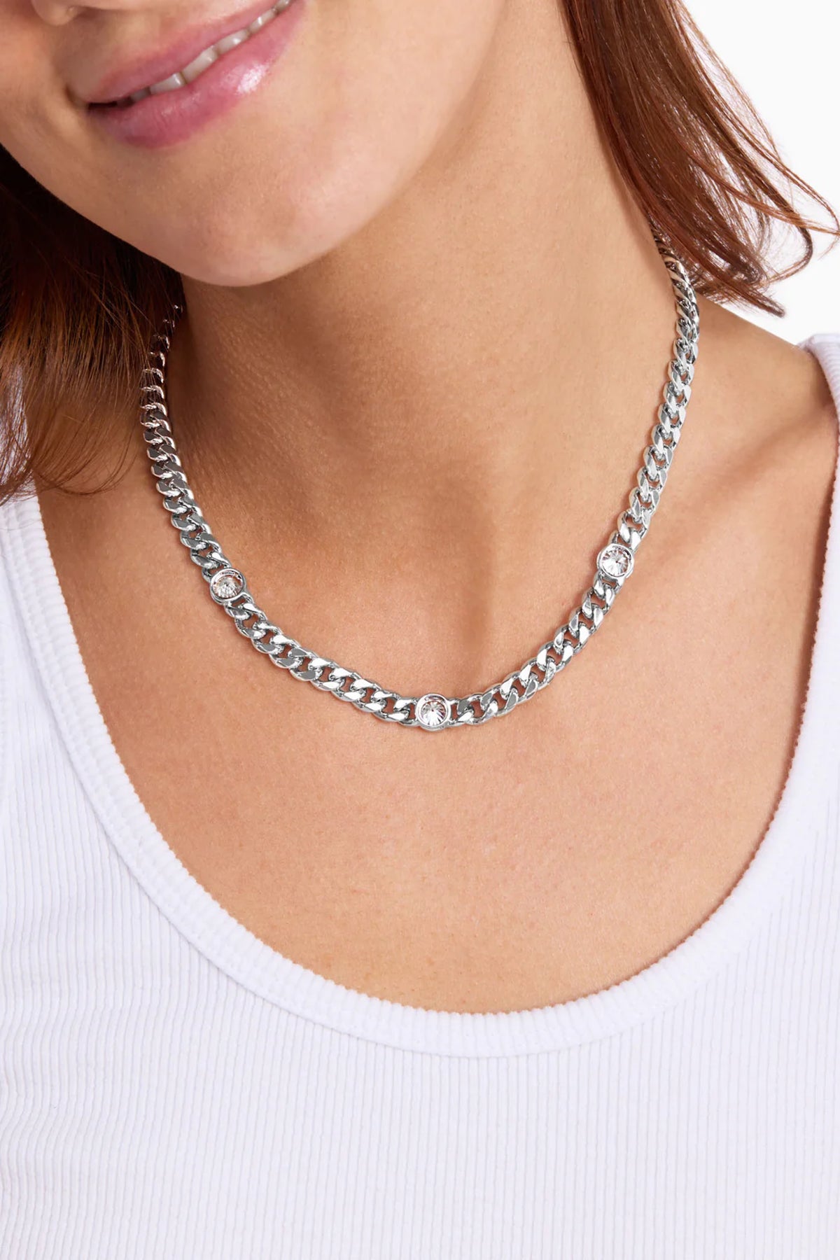 Julian Triple Diamond Necklace 16"