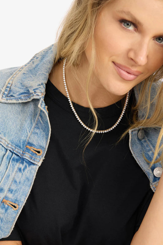 Not Your Basic Tennis Necklace 16"