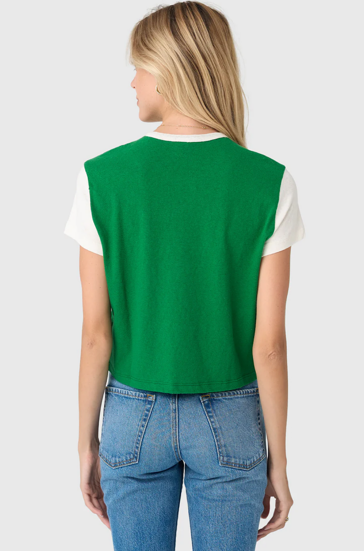 Jagger Boxy Jersey Stars Tee in Emerald