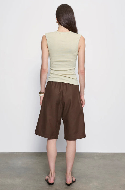 Textured Rib Sleeveless U Beach Glass