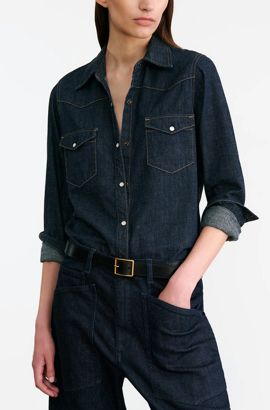 Travis Shirt in Indigo Rinse