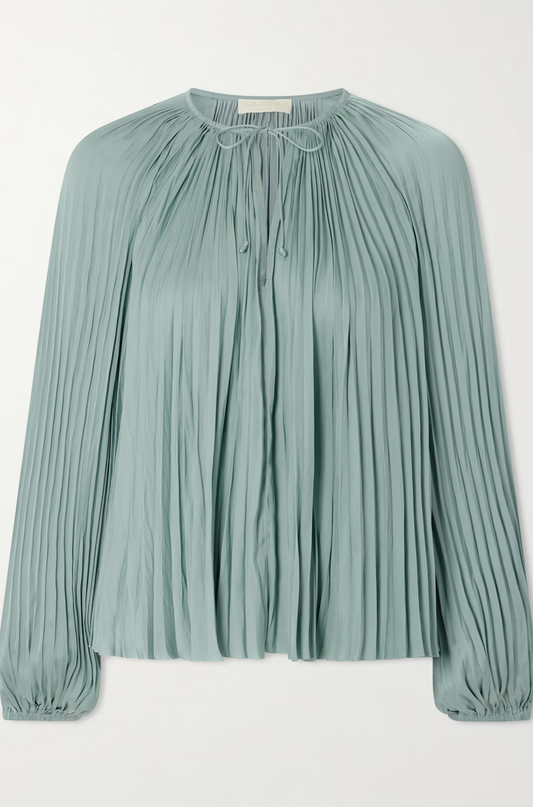 Electra Long Sleeve Blouse in Seaglass