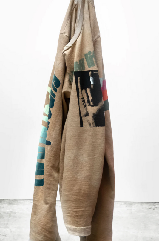 SUPERSHOP HOMAGE "GARAGE PRINT" SUPERVINTAGE longsleeve t. - goldendirt powder
