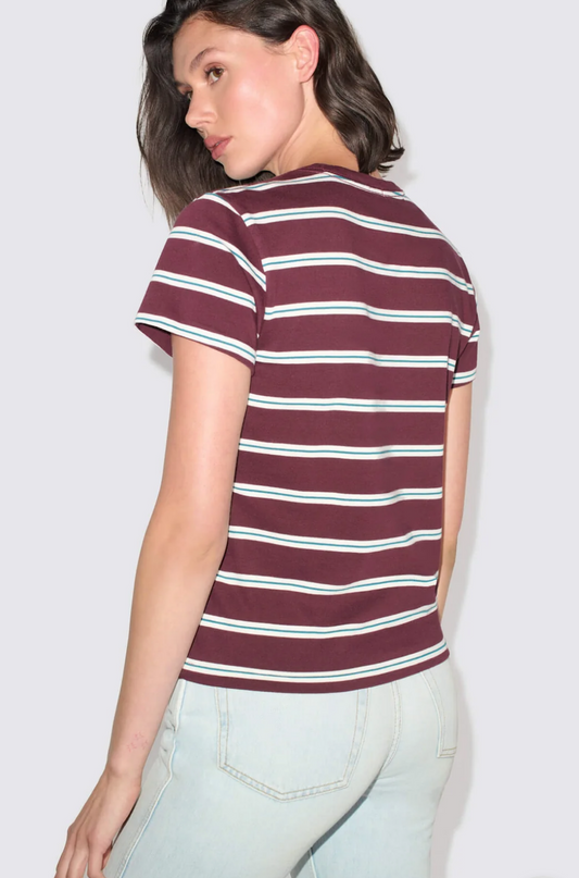 Classic Tee Mulberry Stripe