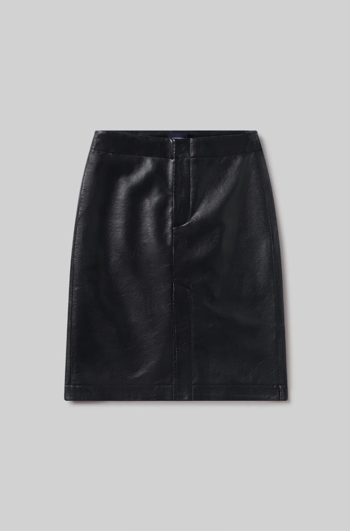 Nara Pencil Skirt Recycled Leather In Black