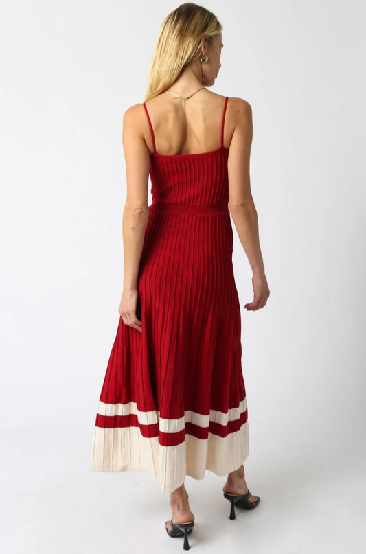Kenzie Dress in Scarlet Ecru