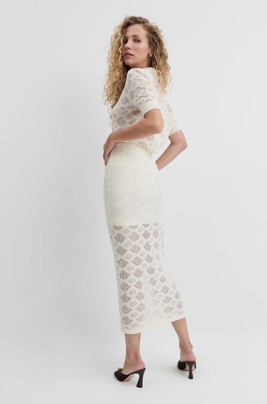 The Courtside Skirt in Ivory