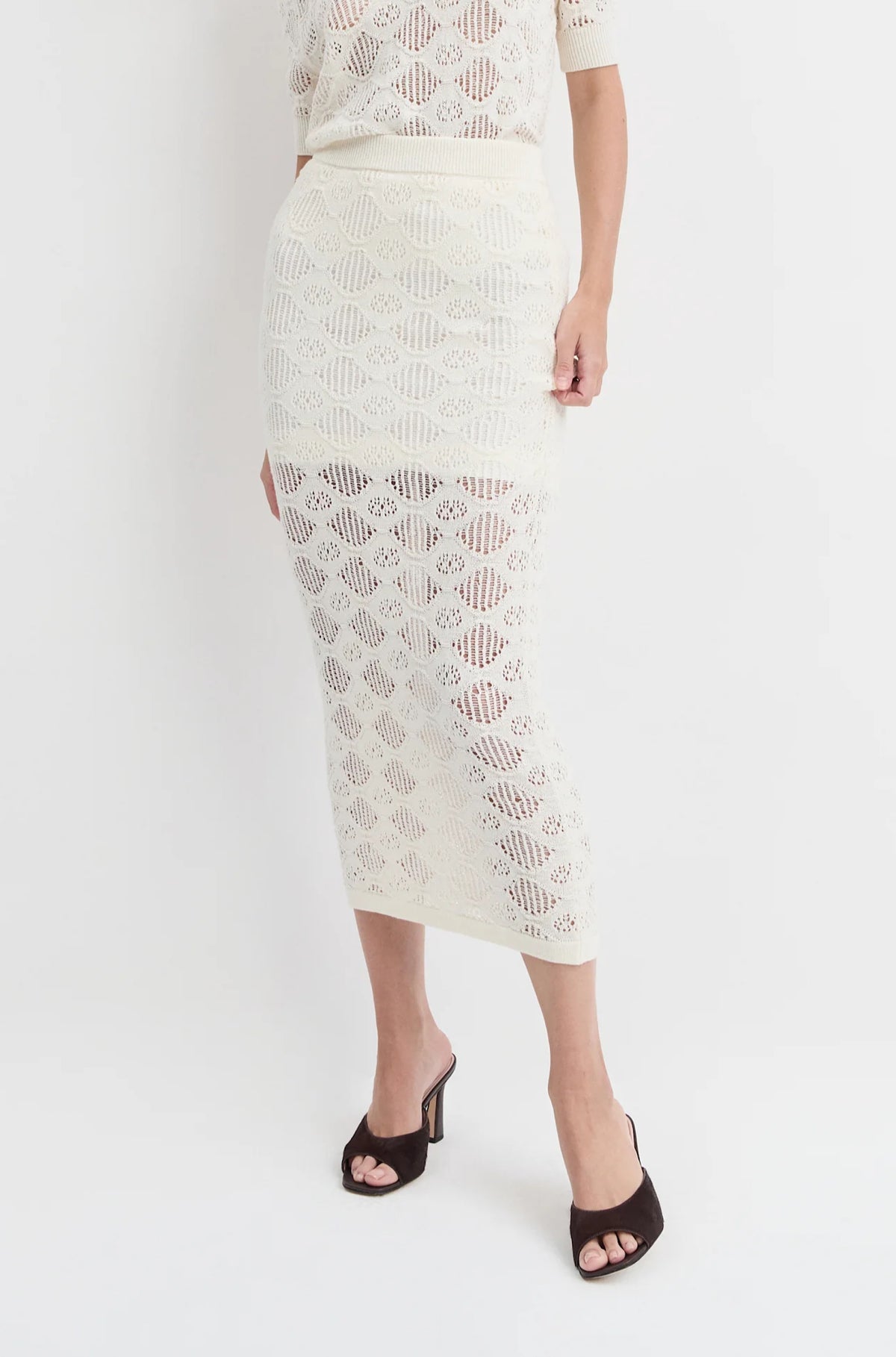 The Courtside Skirt in Ivory
