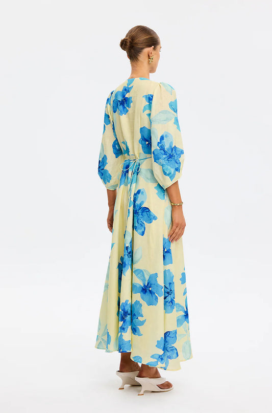 Sophie Maxi Dress Yellow Blue