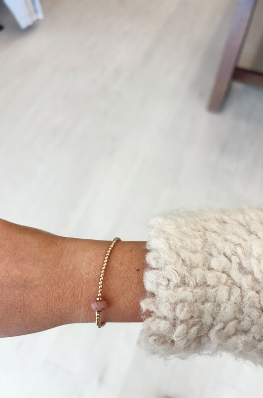 Stretch Amazonite Pink Bracelet