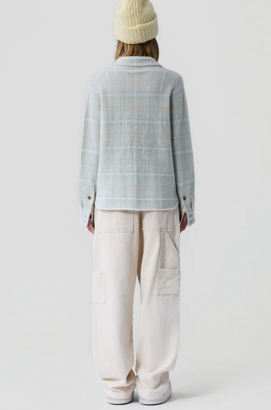 Dylan Plaid Shirt in Seaglass Combo
