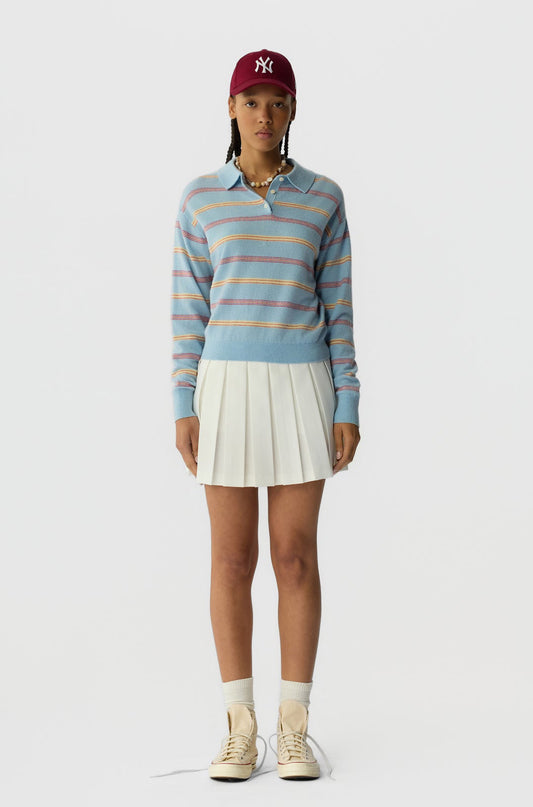 Collegiate Stripe Polo Clear Sky Combo
