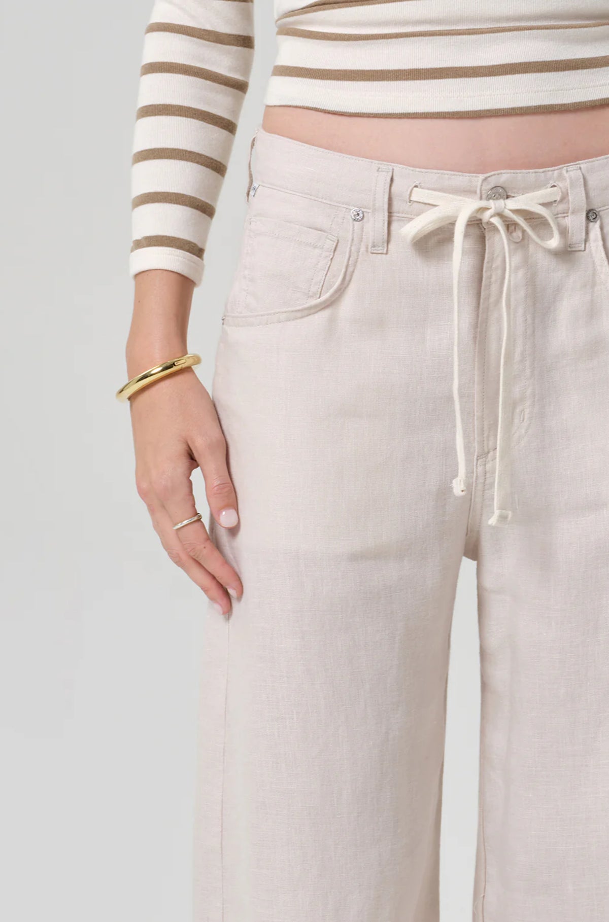 Brynn Drawstring Pale Stone