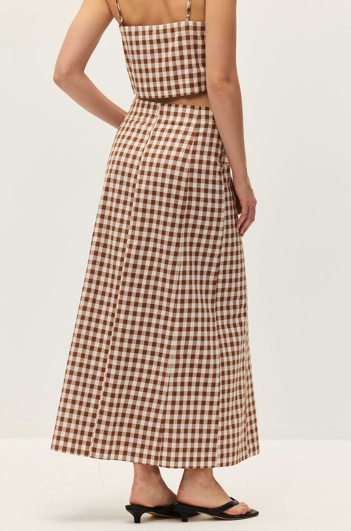 Bianca Skirt in Chestnut Gingham