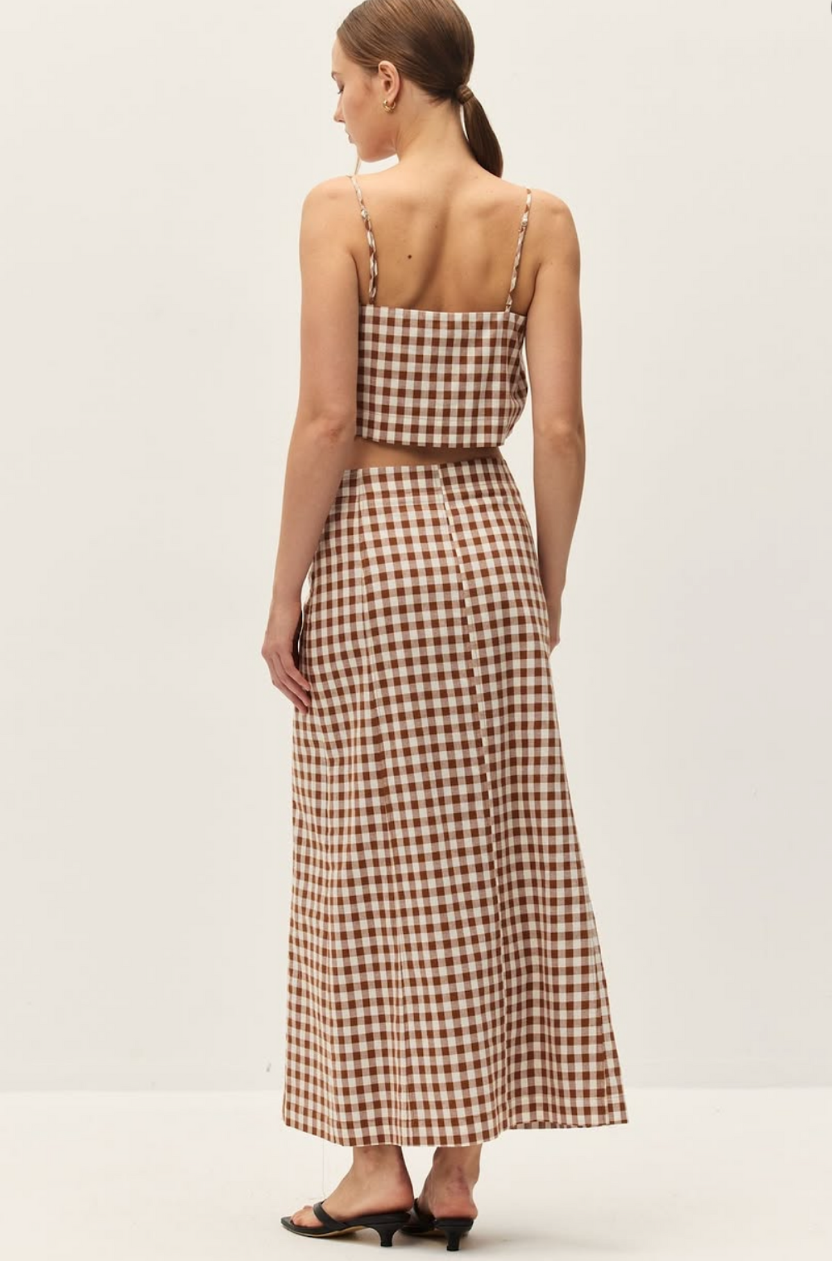 Bianca Top in Chestnut Gingham