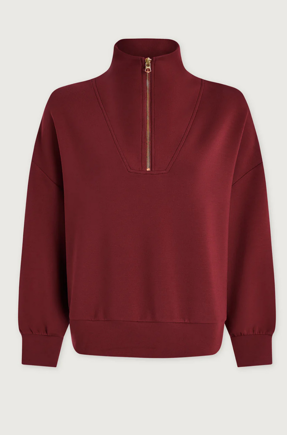 Hawley Half Zip in Maroon