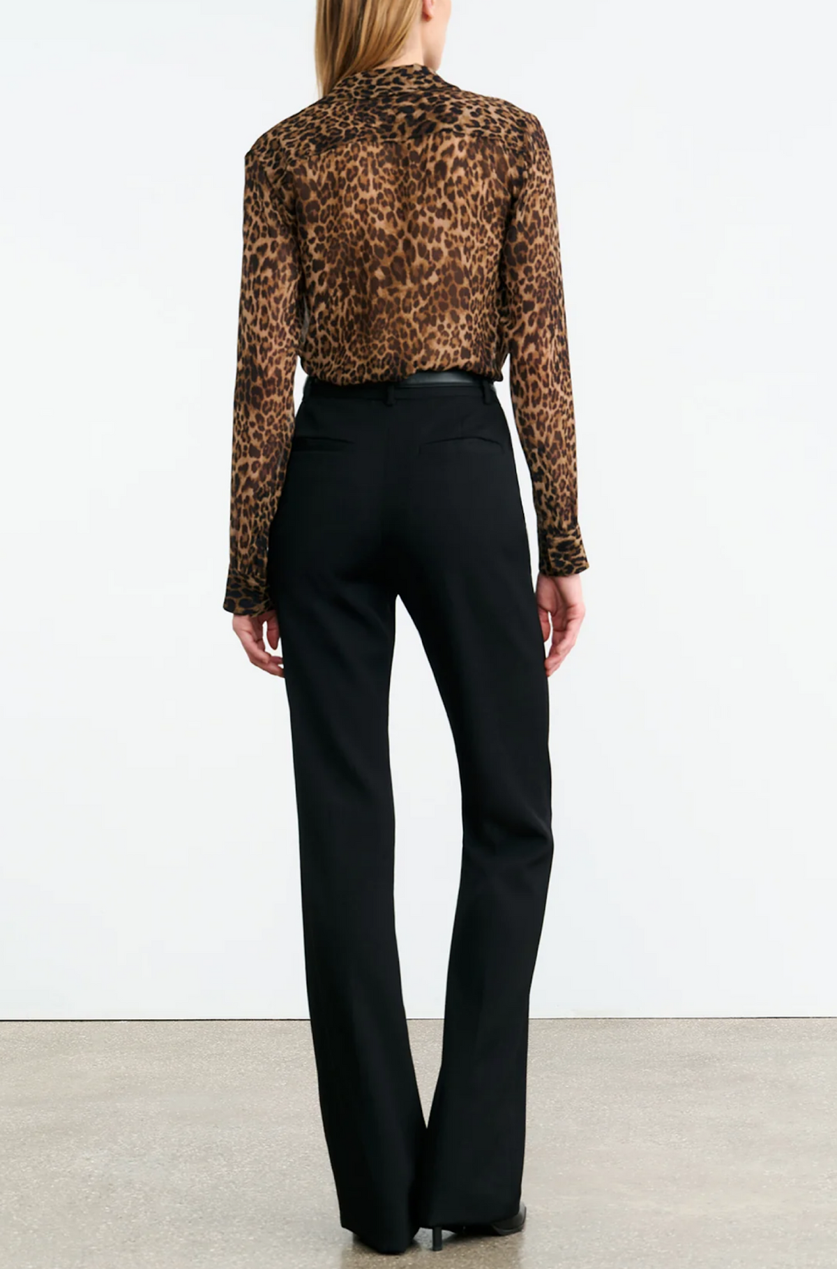 Gaia Slim Shirt in Leopard Print