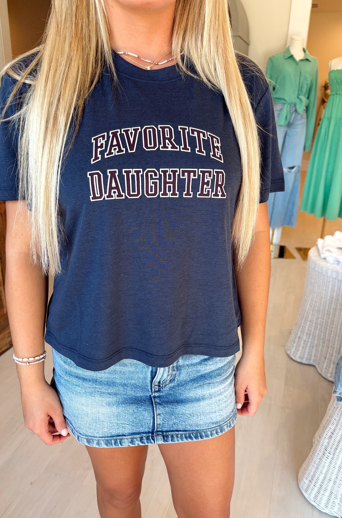 The Collegiate Tee in Navy