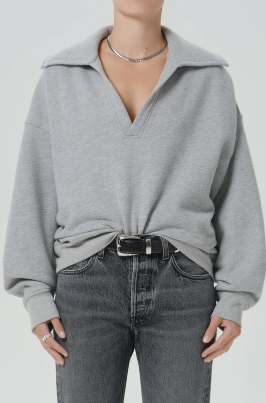Trapeze Pullover in Heather Grey