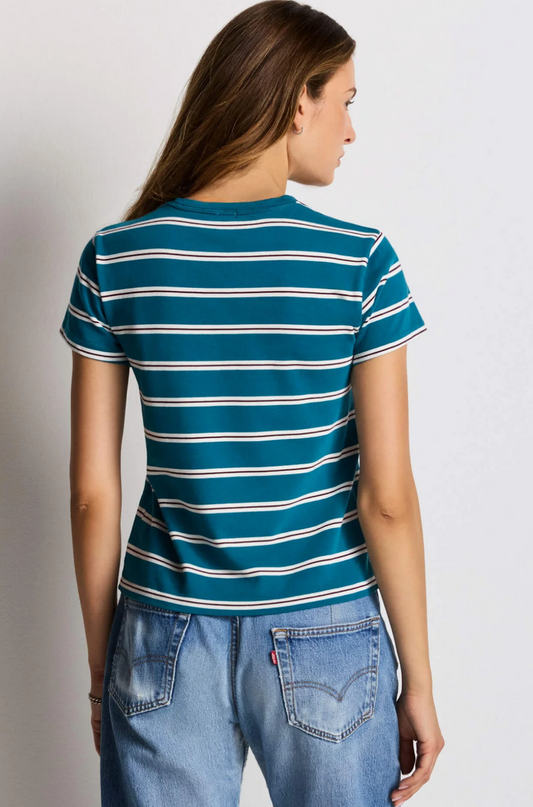Classic Tee Teal Stripe