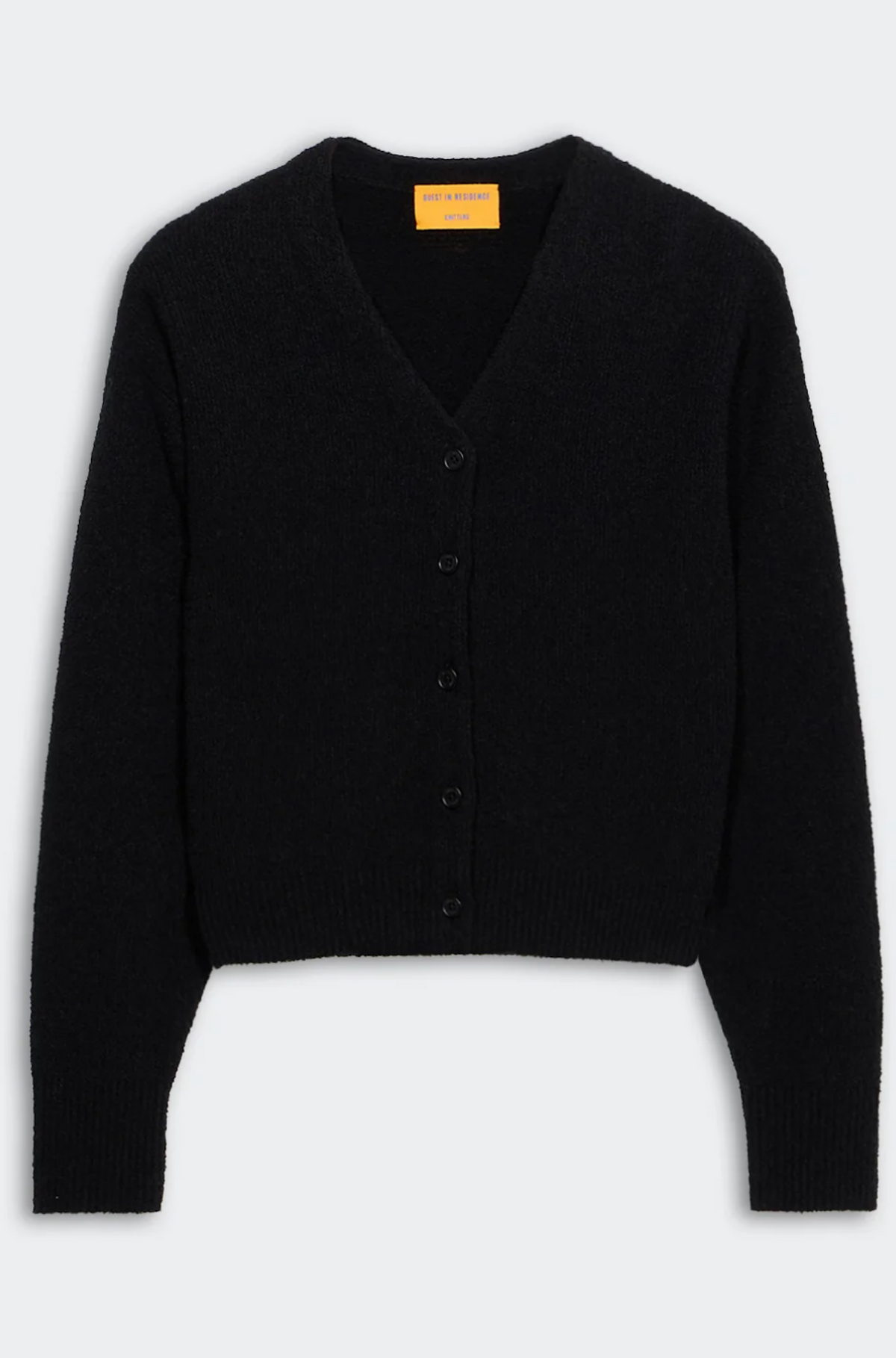 Boucle Collegiate Cardigan in Black