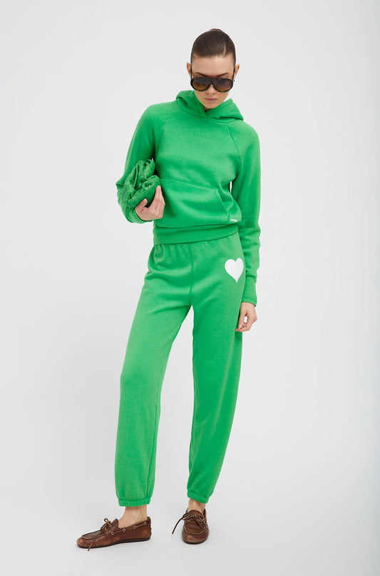 Shrunken Raglan Hoodie in Bright Green