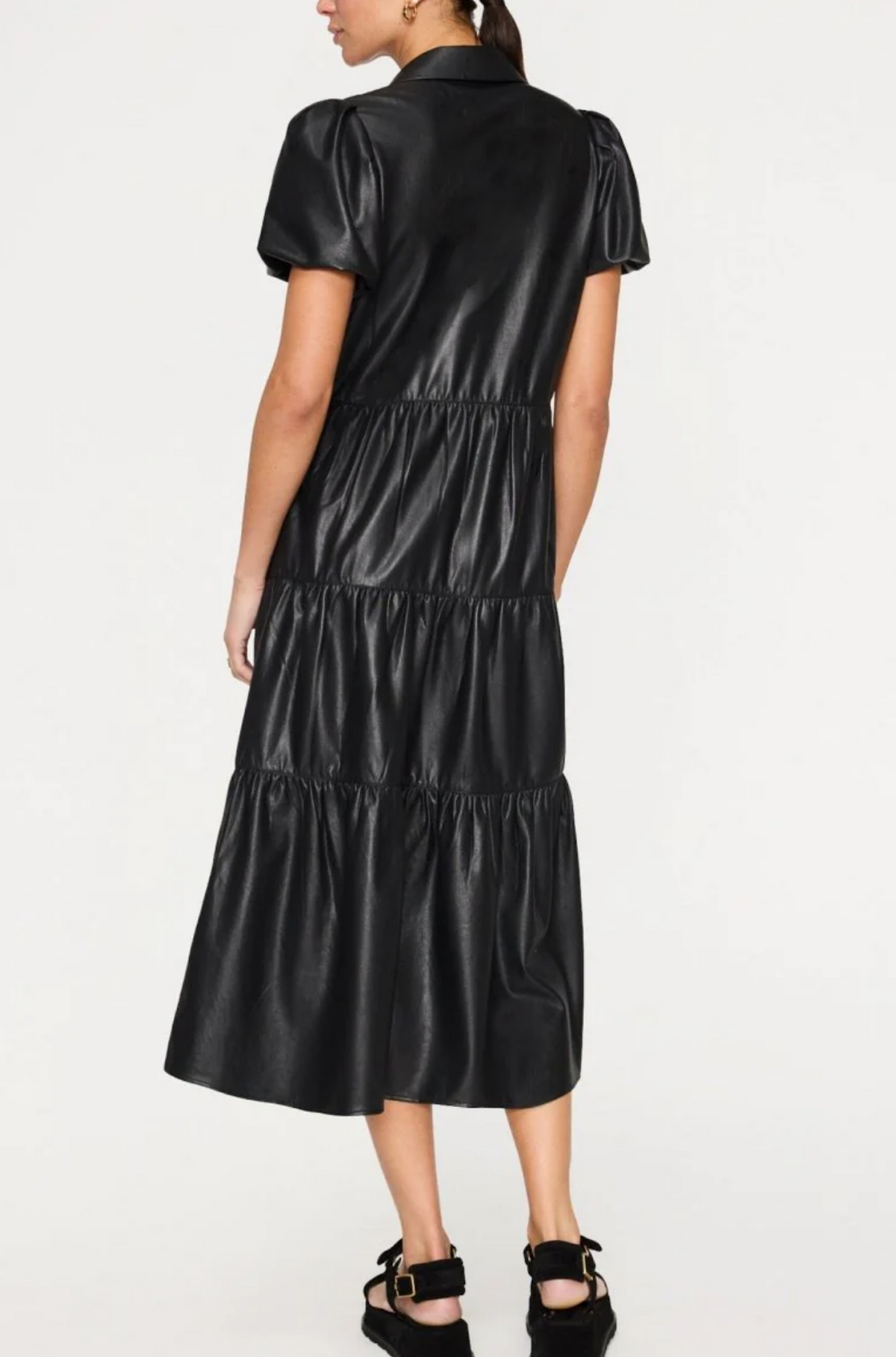 Havana Vegan Leather Dress Long