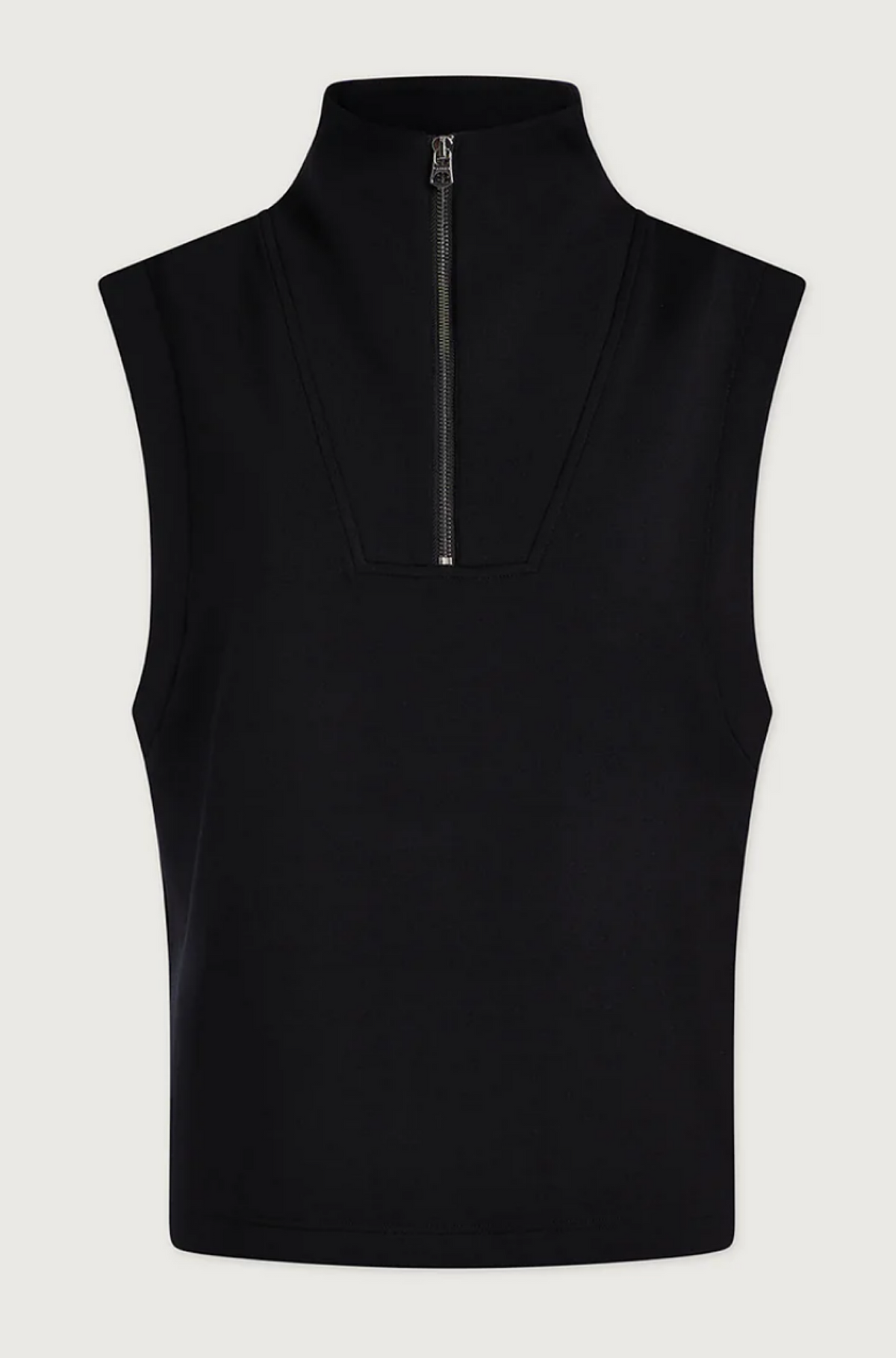 Magnolia Half Zip Tank in Black
