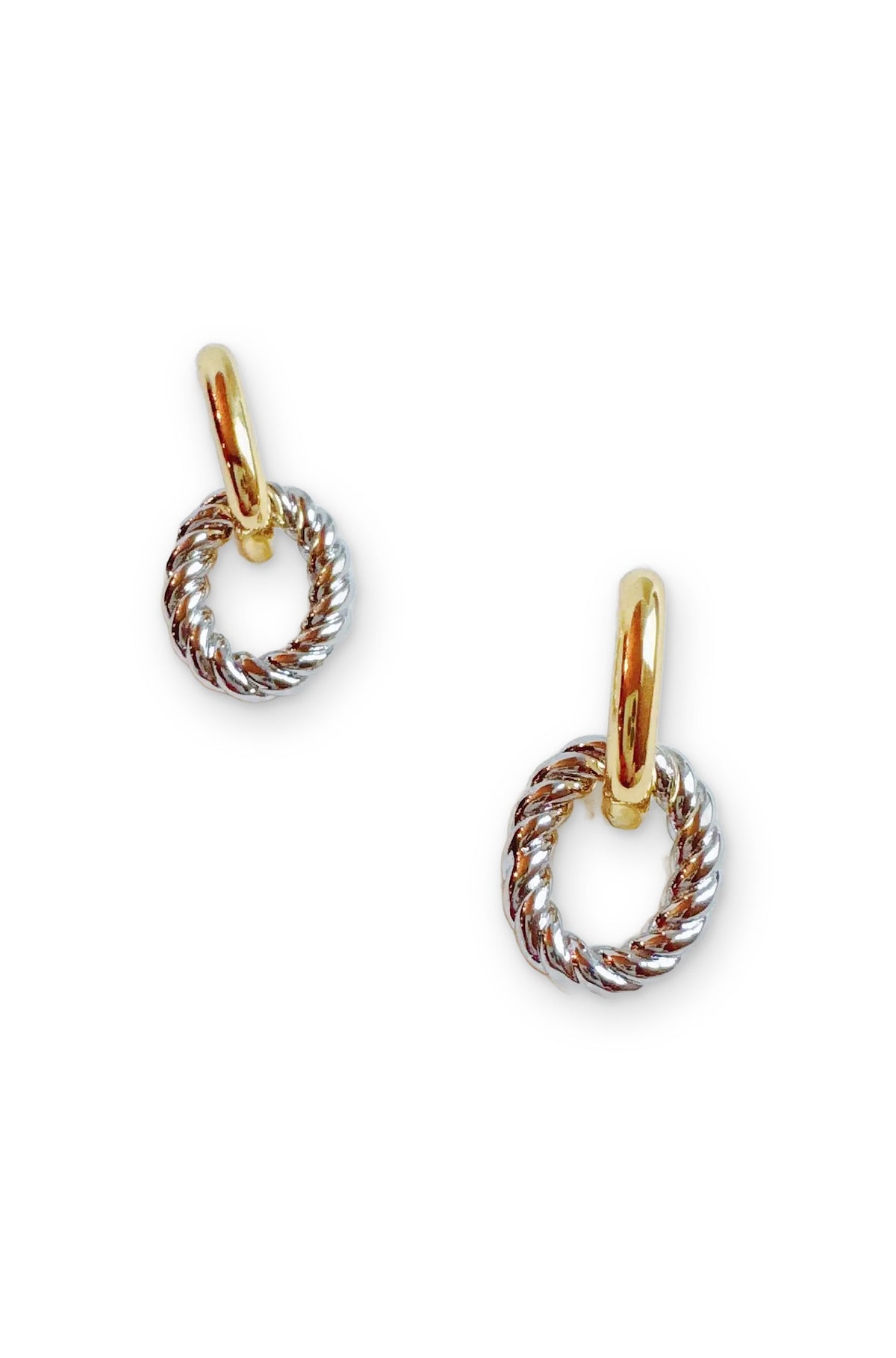 Two Tone Knocker Earrings