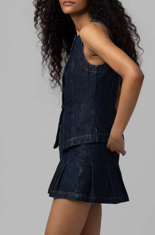 Out and About Denim Top