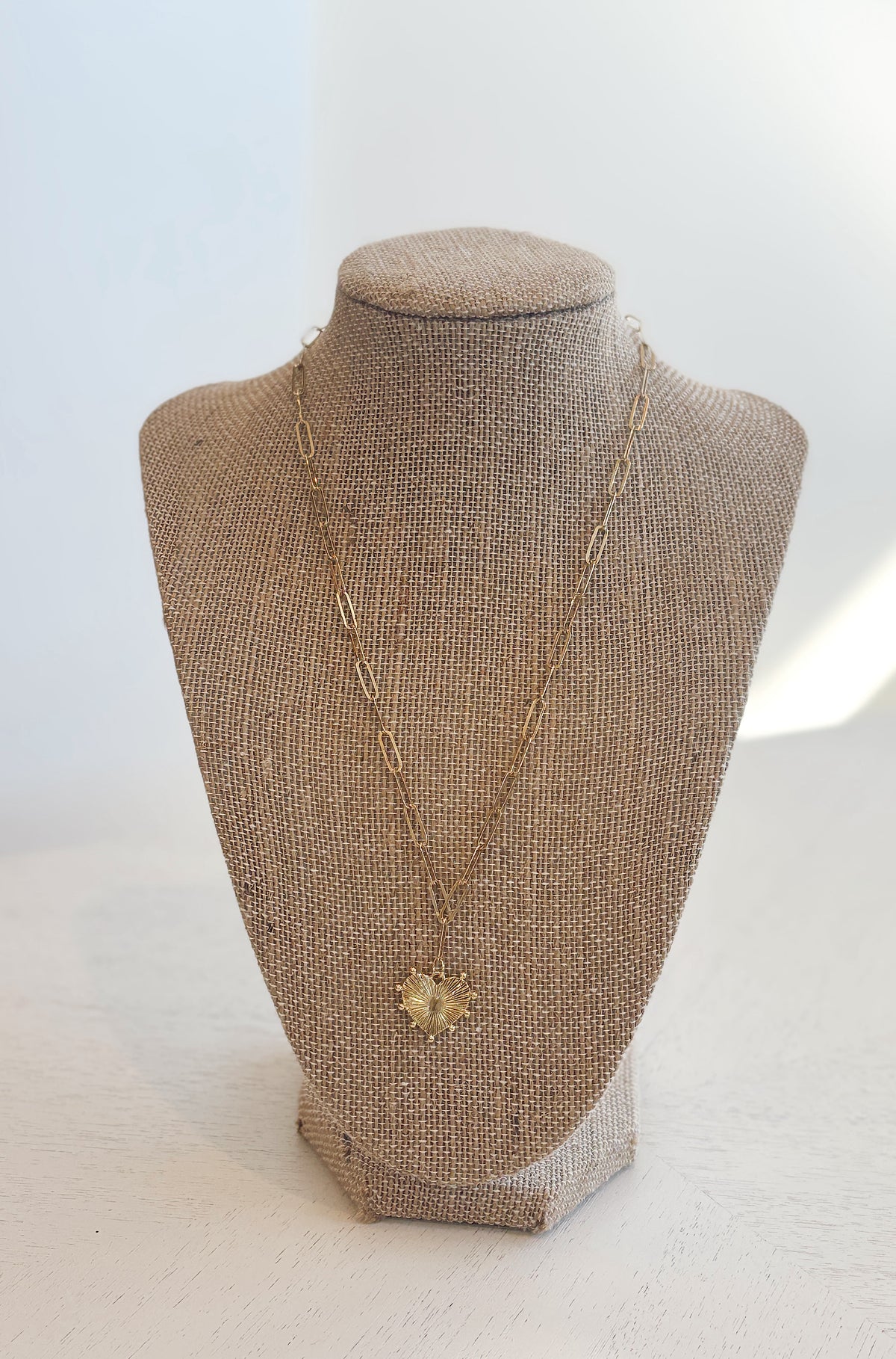 Gold Heart Pendent Necklace