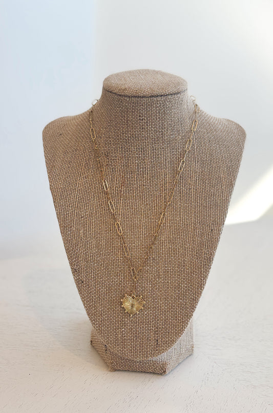 Gold Heart Pendent Necklace