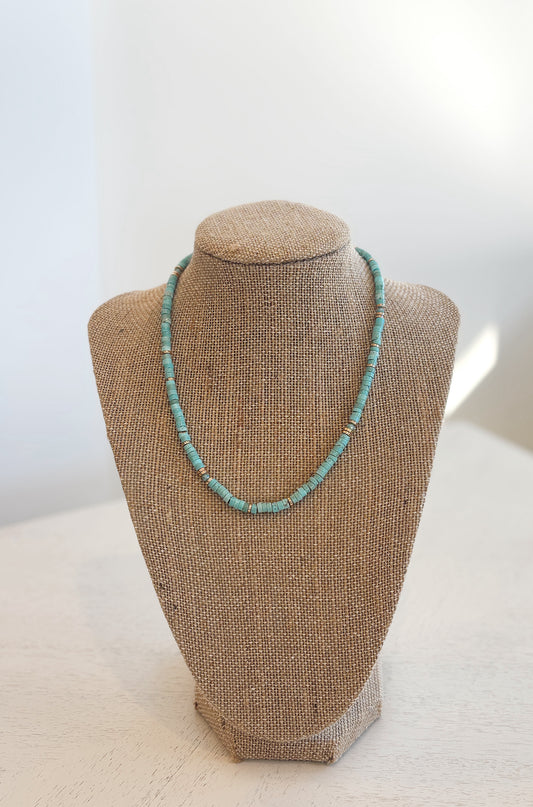 Turquoise Crystal Accent Necklace