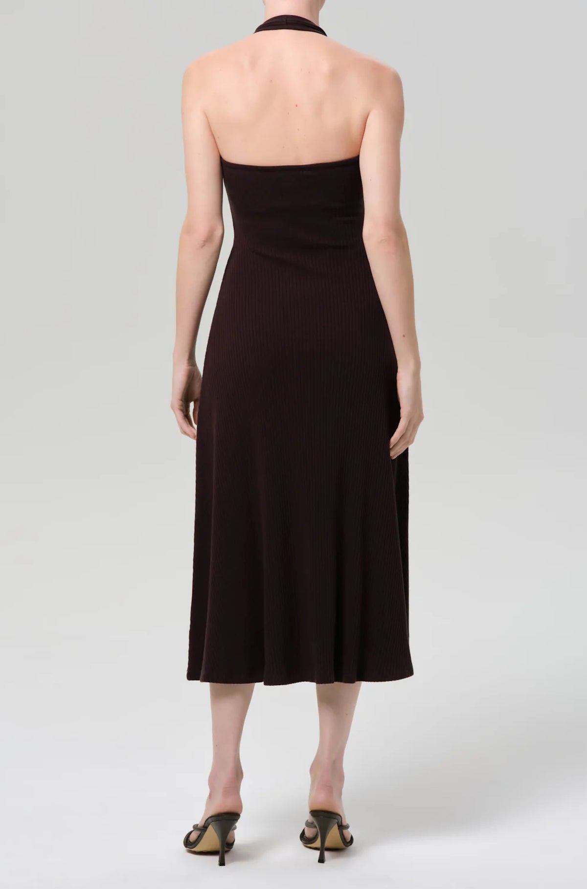 Mila Halter Dress Choc