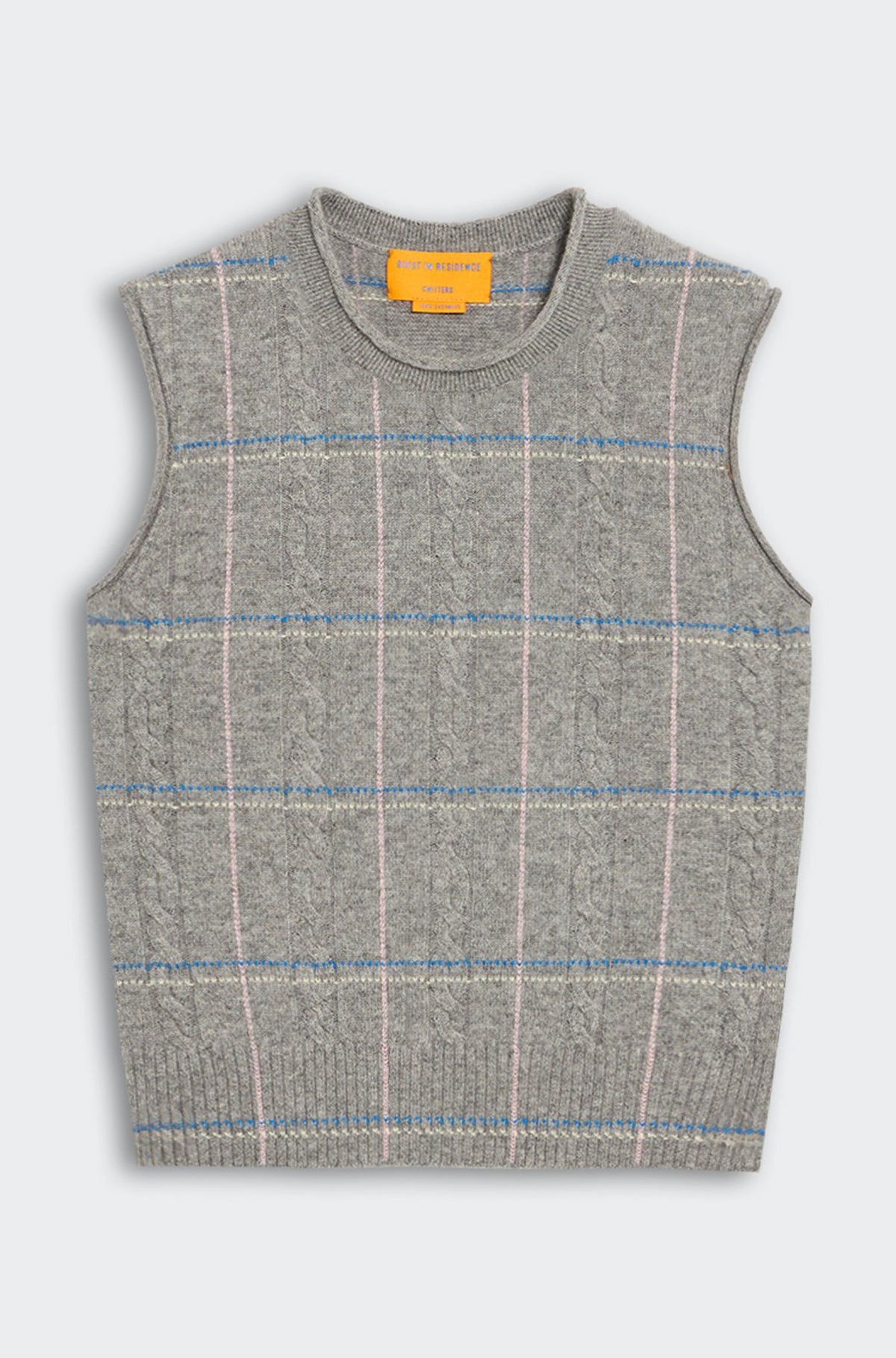 Check Vest in Heather Grey Combo