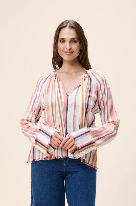 Zinnia Top Ivory Multi