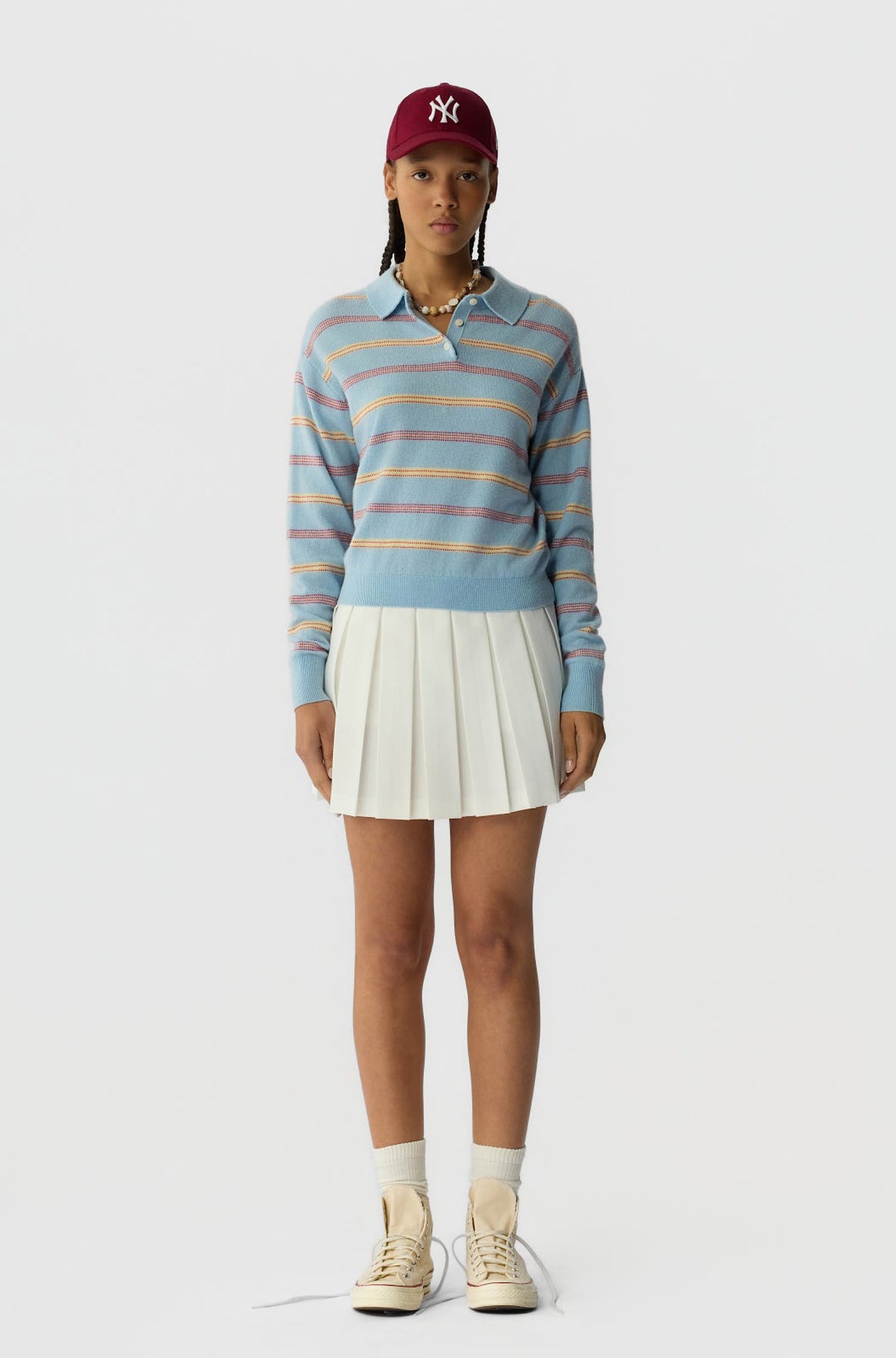 Collegiate Stripe Polo Clear Sky Combo