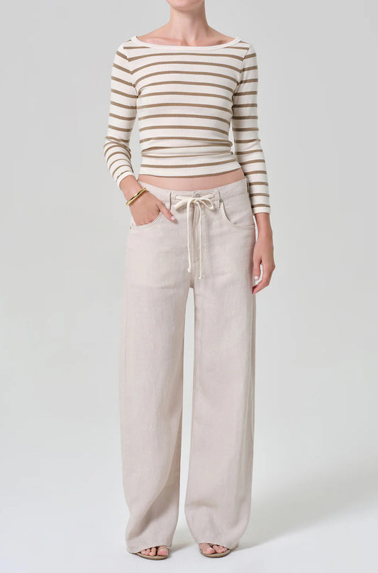 Brynn Drawstring Pale Stone