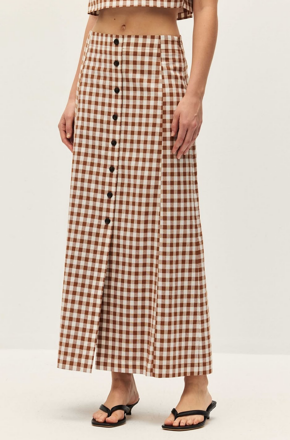Bianca Skirt in Chestnut Gingham